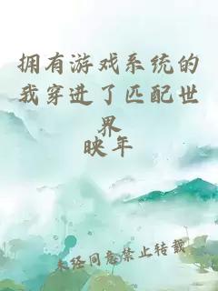 拥有游戏系统的我穿进了匹配世界
